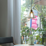 Patterned Frosted Glass Pendant Light with Solid Brass Body for Modern Interior Spaces
