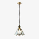Patterned Frosted Glass Pendant Light with Solid Brass Body for Modern Interior Spaces