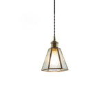 Patterned Frosted Glass Pendant Light with Solid Brass Body for Modern Interior Spaces