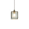 Patterned Frosted Glass Pendant Light with Solid Brass Body for Modern Interior Spaces