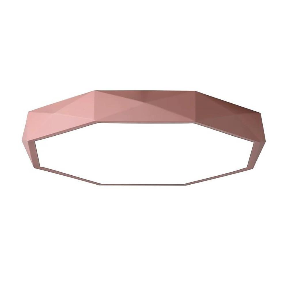 Contemporary Geometric LED Flush Mount Ceiling Light with Remote Control 16 Inch