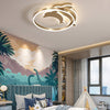 Modern Creative Dolphin LED Ceiling Lamp Three Color Dimmable Flush Mount Light Fixture