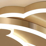 Modern Creative Dolphin LED Ceiling Lamp Three Color Dimmable Flush Mount Light Fixture