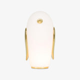 Animal Shaped Glass Table Lamp Modern Owl Rabbit Penguin Gold Bedside Nightstand Light