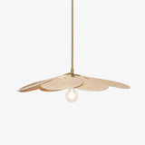 Petals Bloom Floral Rattan Pendant Light Modern Boho Ceiling Fitting for Living Room Bedroom