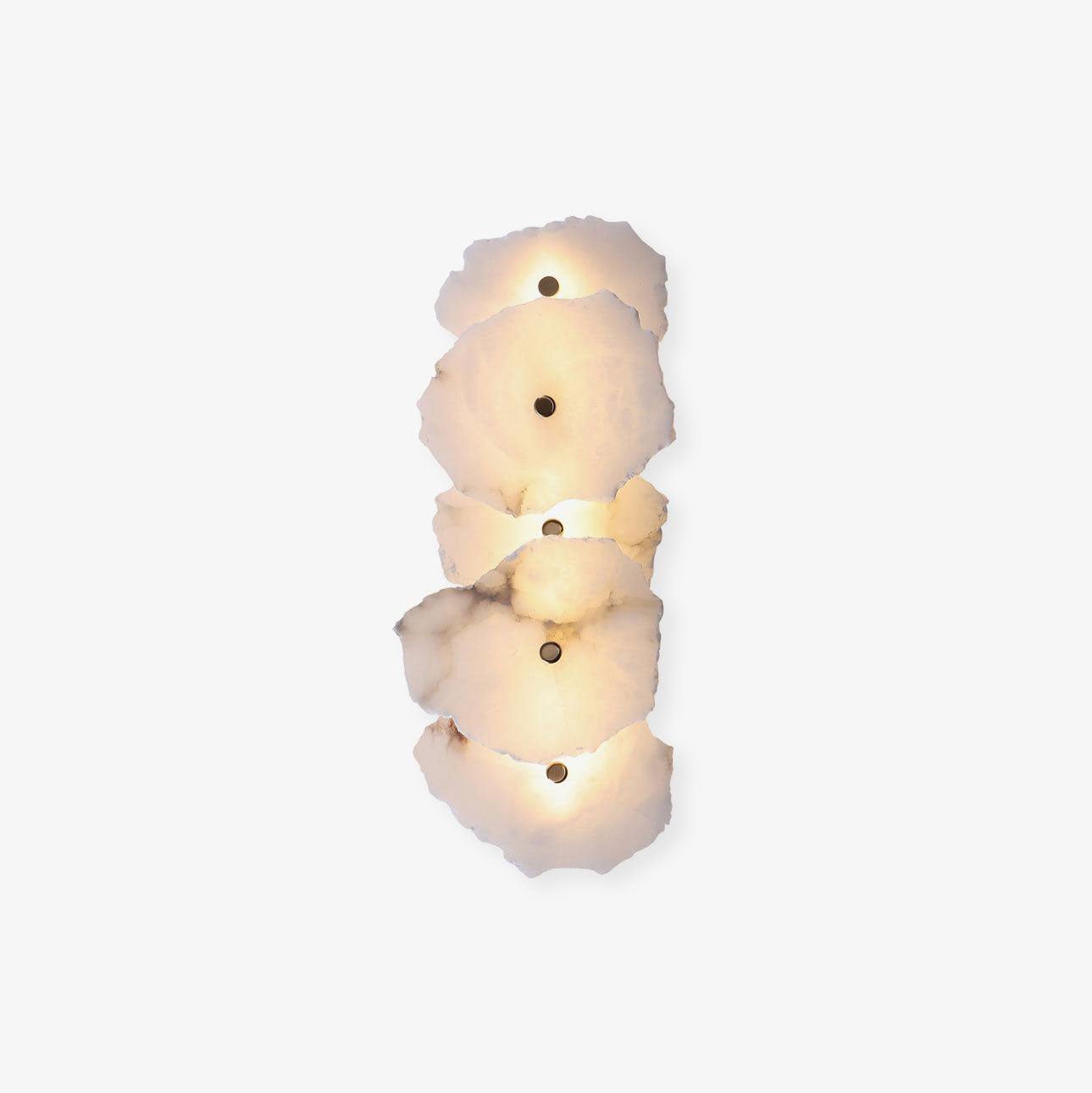 Petra Modern Alabaster Wall Sconce Gold LED Interior Light for Living Room and Bedroom