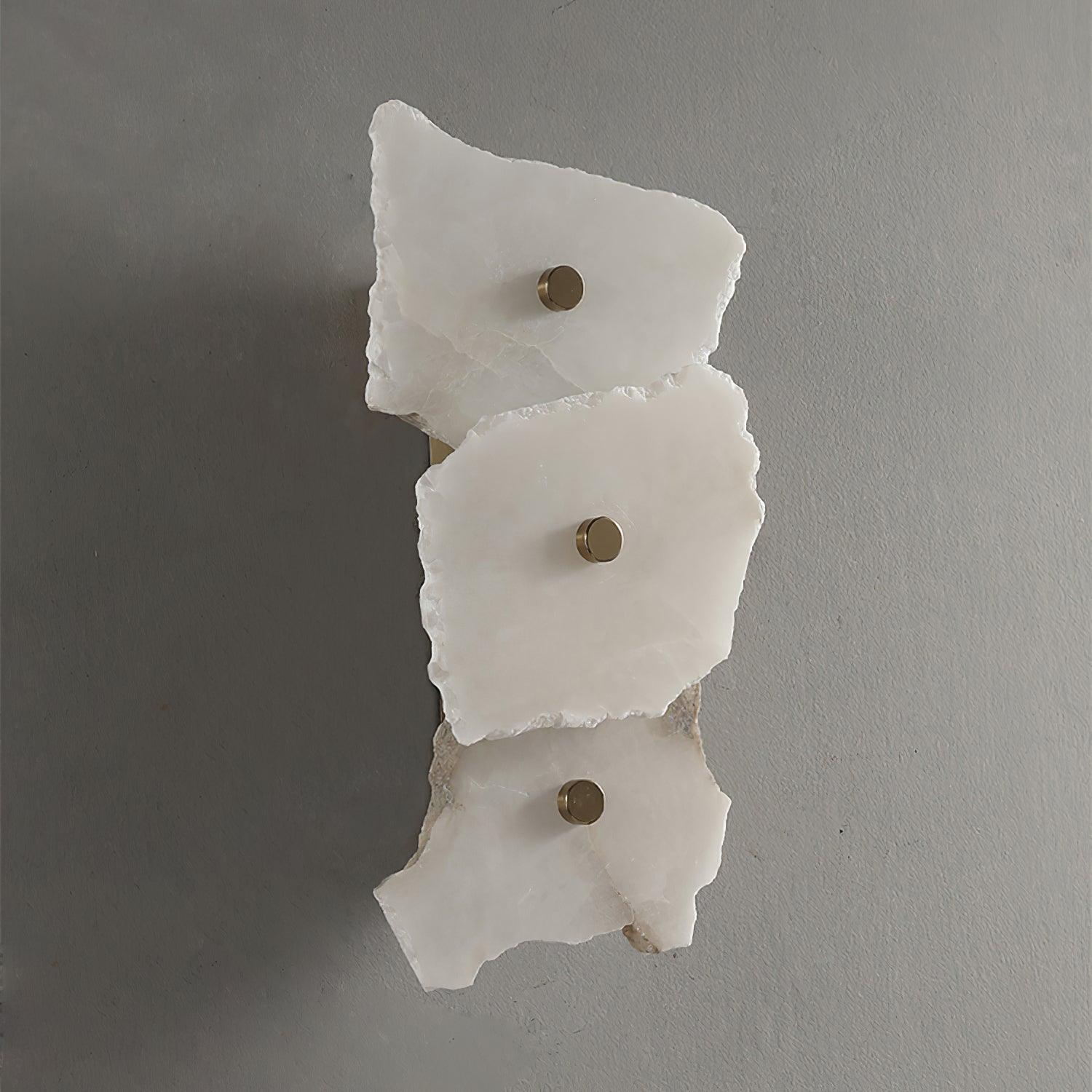Petra Modern Alabaster Wall Sconce Gold LED Interior Light for Living Room and Bedroom