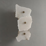 Petra Modern Alabaster Wall Sconce Gold LED Interior Light for Living Room and Bedroom
