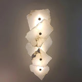 Petra Modern Alabaster Wall Sconce Gold LED Interior Light for Living Room and Bedroom