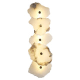 Petra Modern Alabaster Wall Sconce Gold LED Interior Light for Living Room and Bedroom