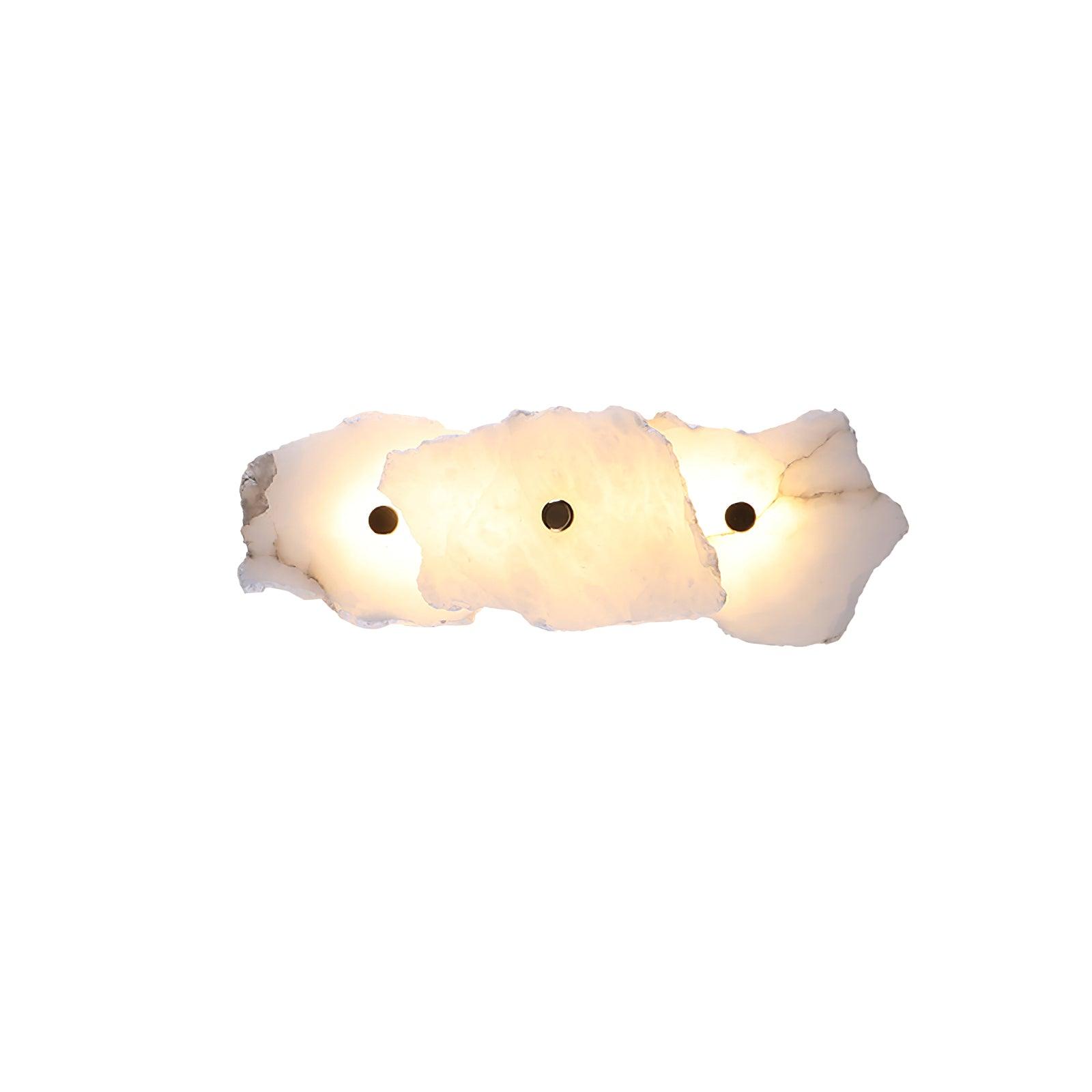 Petra Modern Alabaster Wall Sconce Gold LED Interior Light for Living Room and Bedroom
