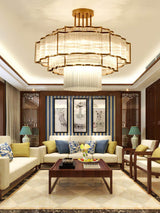 Pharo II Tiered Crystal Pendant Light Modern Luxury Chandelier in Gold and Black Finish