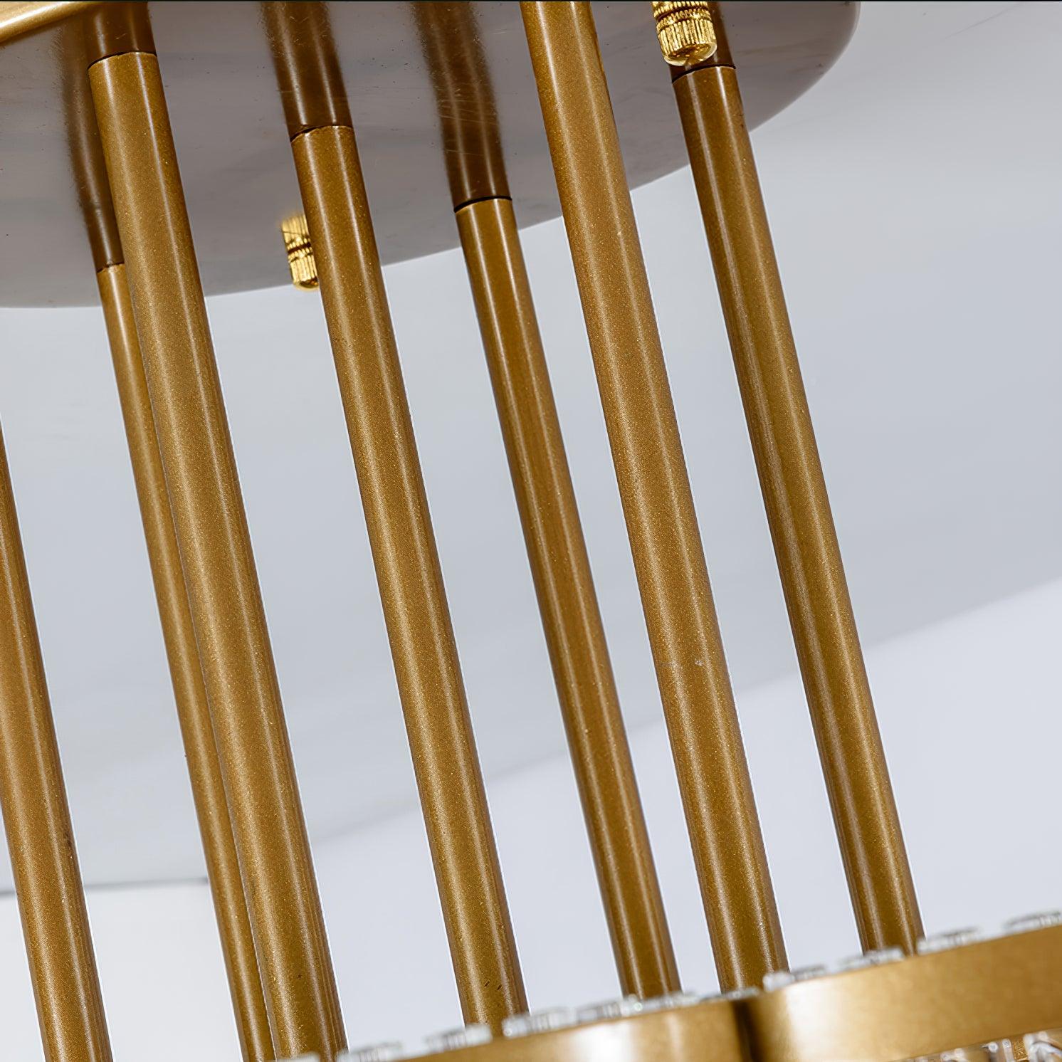Pharo II Tiered Crystal Pendant Light Modern Luxury Chandelier in Gold and Black Finish