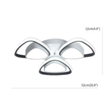 Modern Geometric LED Flush Mount Ceiling Light Fixture for Bedroom and Hallway