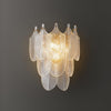 Piemonte Textured Glass Wall Sconce Brass Indoor Lighting Fixture G9 Base