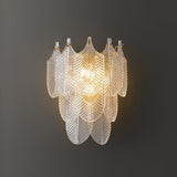 Piemonte Textured Glass Wall Sconce Brass Indoor Lighting Fixture G9 Base