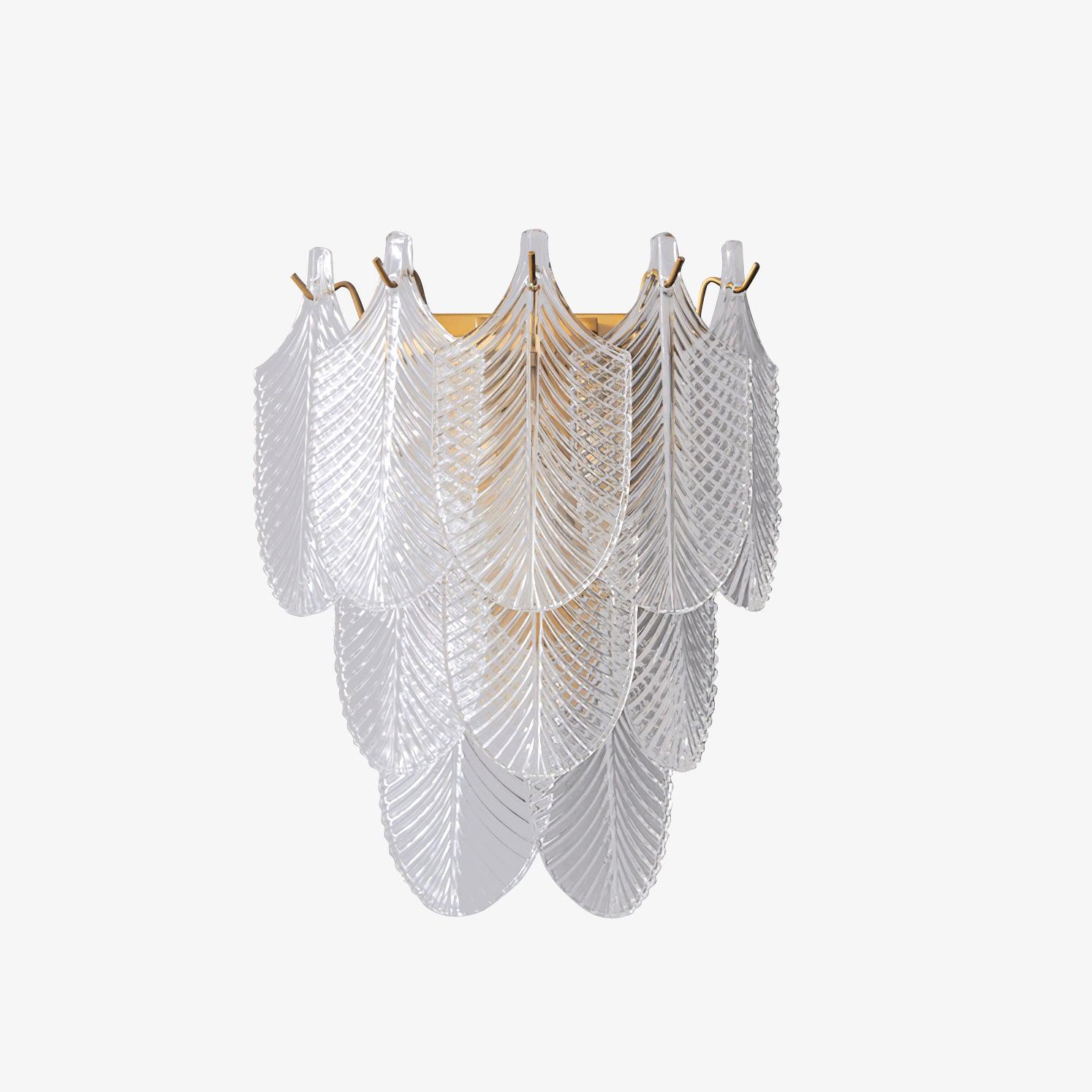 Piemonte Textured Glass Wall Sconce Brass Indoor Lighting Fixture G9 Base