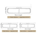 Modern Geometric Dimmable LED Flush Mount Ceiling Light Fixture with Rectangular Design