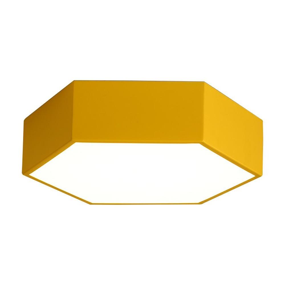 Modern Geometric LED Ceiling Light Fixture with Wireless Control Flush Mount Acrylic Lamp