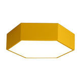 Modern Geometric LED Ceiling Light Fixture with Wireless Control Flush Mount Acrylic Lamp