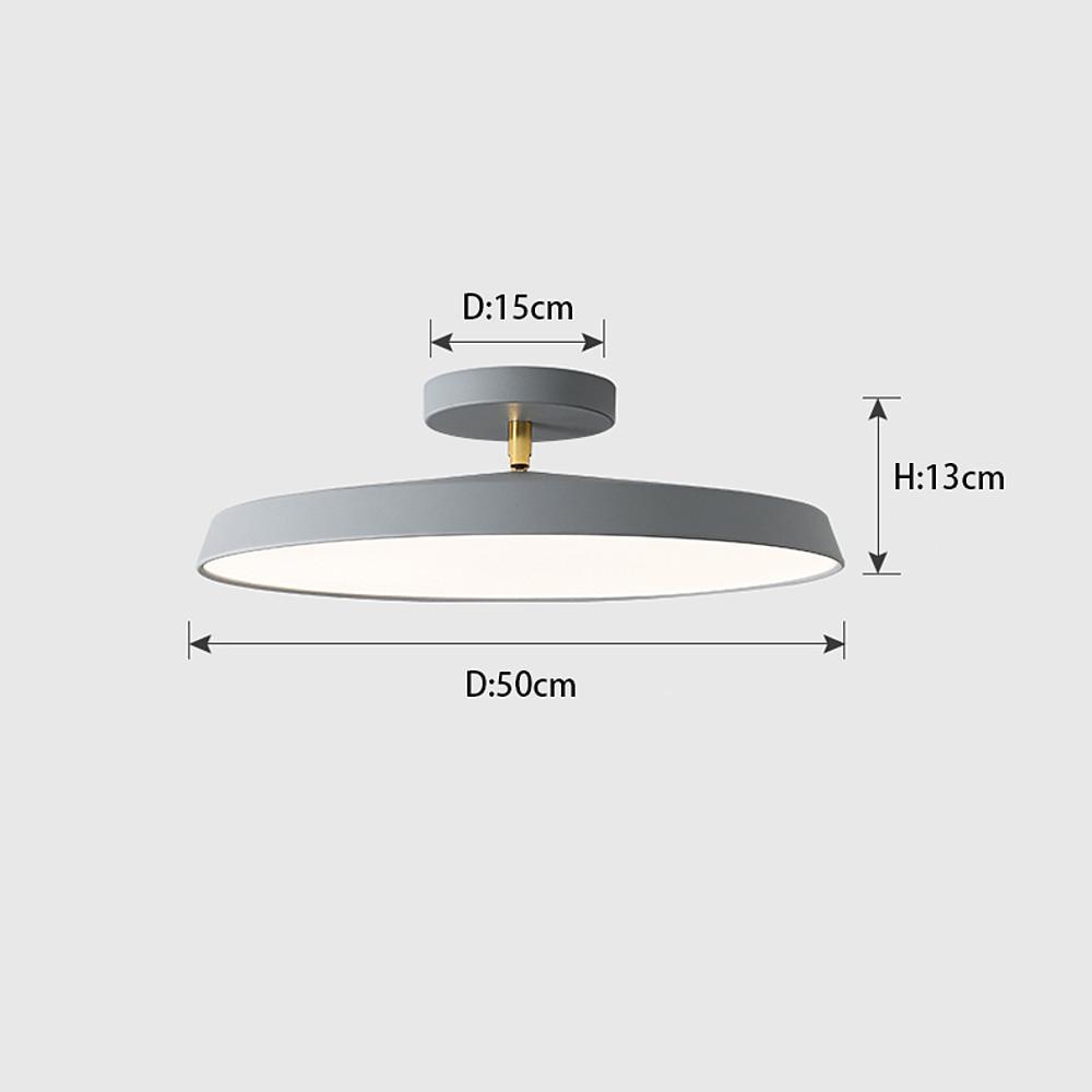 Modern Adjustable Circular LED Nordic Ceiling Light Flush Mount Fixture for Bedroom and Dining Room