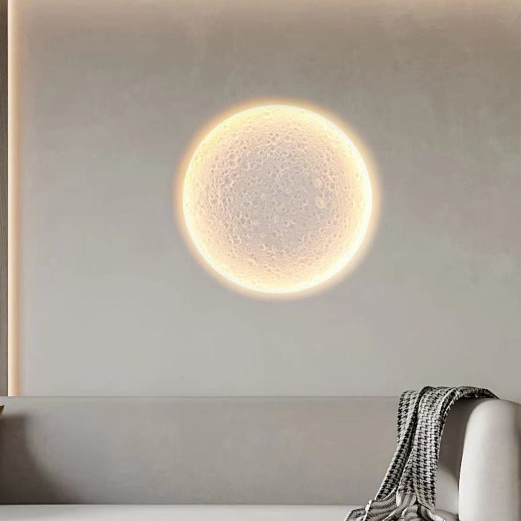 Plaster LED Embedded Moon Wall Light High CRI Anti Glare Recessed Gypsum Sconce
