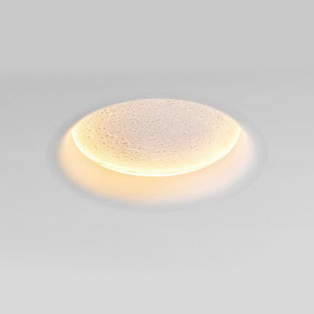 Plaster LED Embedded Moon Wall Light High CRI Anti Glare Recessed Gypsum Sconce