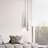 Pleated Concrete Pendant Light with Wood Accents for Modern Dining and Kitchen Decor