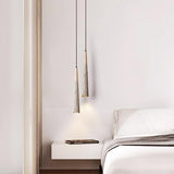 Pleated Concrete Pendant Light with Wood Accents for Modern Dining and Kitchen Decor