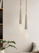 Pleated Concrete Pendant Light with Wood Accents for Modern Dining and Kitchen Decor