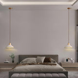 Pleated Concrete Pendant Light with Wood Accents for Modern Dining and Kitchen Decor