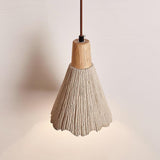 Pleated Concrete Pendant Light with Wood Accents for Modern Dining and Kitchen Decor
