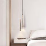 Pleated Concrete Pendant Light with Wood Accents for Modern Dining and Kitchen Decor