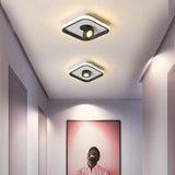 Modern Adjustable Square LED Ceiling Flush Mount Spotlight for Hallways and Porches
