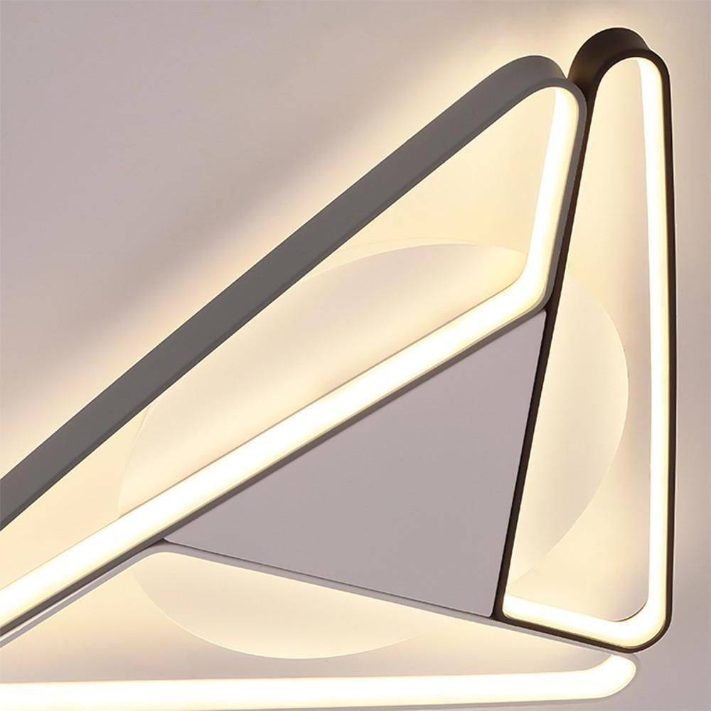Modern Geometric LED Flush Mount Ceiling Light Fixture for Living Room and Bedroom