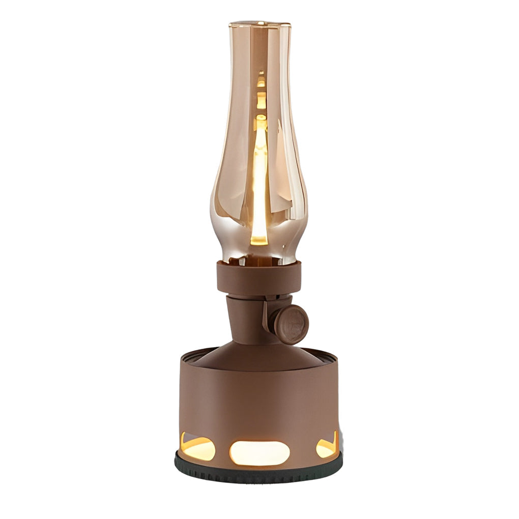 Portable Cordless LED Kerosene Lantern Table Lamp with Gravity Sensor Candlelight Effect