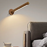 Portable Magnetic Wood LED Wall Sconce with 360 Rotation and USB Rechargeable Touch Night Light