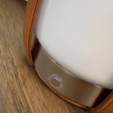 Portable Mid Century Modern Lantern LED Table Lamp with Leather Strap