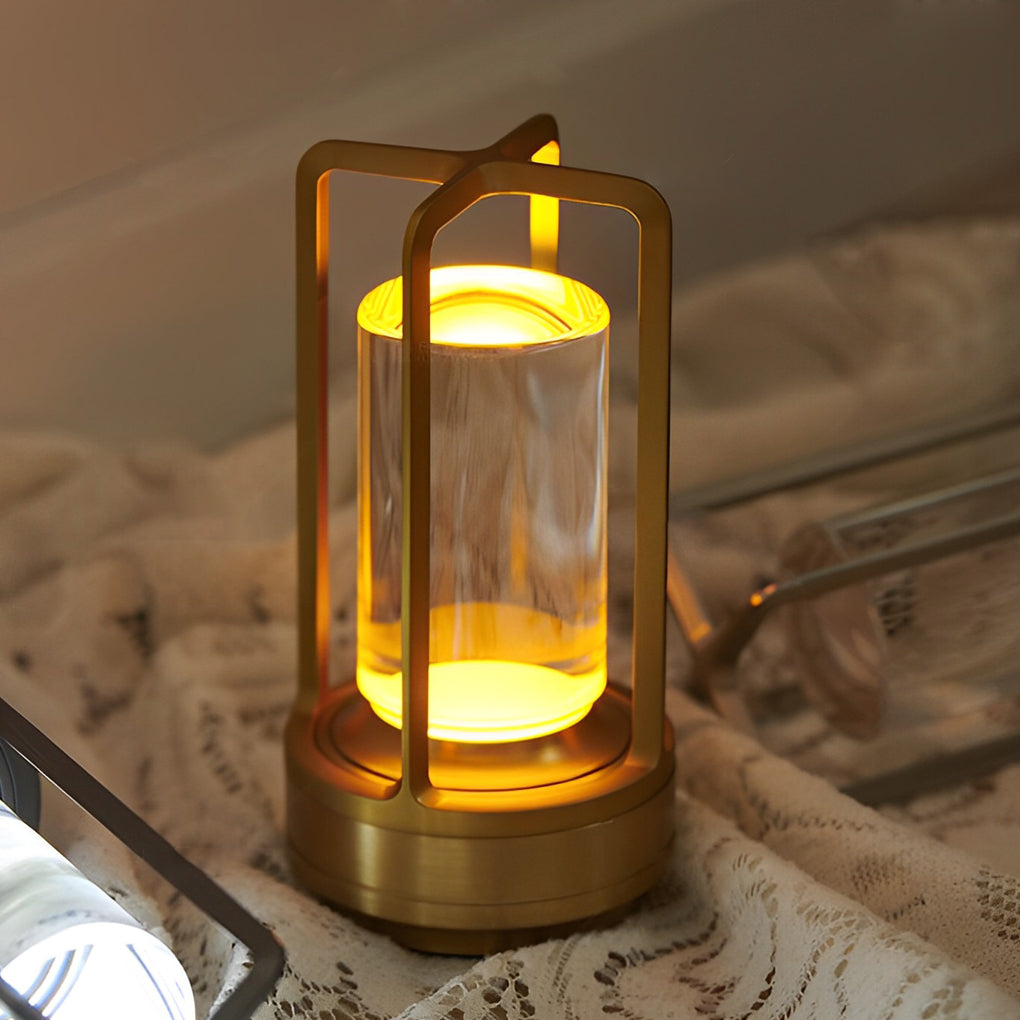 Portable Rechargeable LED Table Lamp Cordless Touch Dimming Lantern Night Light for Bedroom