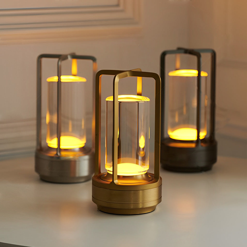 Portable Rechargeable LED Table Lamp Cordless Touch Dimming Lantern Night Light for Bedroom