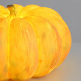 Portable Resin Pumpkin LED Outdoor Lantern with USB Charging and Leather Handle for Garden Decor