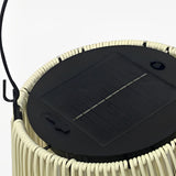 Portable Waterproof Outdoor Solar Lantern Handmade Rattan LED Garden Light for Patio