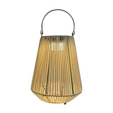 Portable Waterproof Outdoor Solar Lantern Handmade Rattan LED Garden Light for Patio
