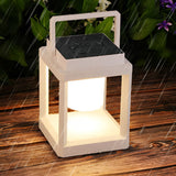 Portable Waterproof Solar Outdoor Table Lamp with Dual USB Charging for Garden and Patio