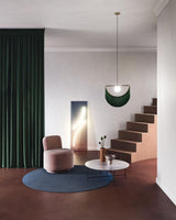 Post Modern Geometric Pendant Light with Tassels Eye Shaped Designer Ceiling Lamp