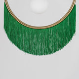 Post Modern Geometric Pendant Light with Tassels Eye Shaped Designer Ceiling Lamp