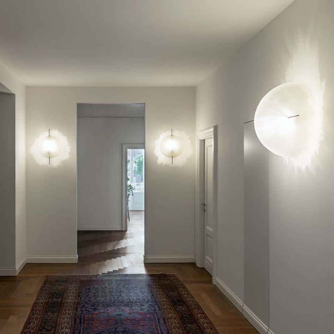 Postkrisi Style Fiberglass Wall Sconce Set of 2 Modern LED Interior Lighting Fixture