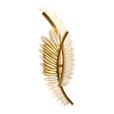 Postmodern Acrylic Leaf Design LED Wall Sconce Copper Finish with Three Color Dimming