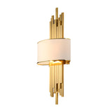 Postmodern Fabric Shade Wall Sconce Luxury Interior Iron Wall Light for Bedroom and Hallway