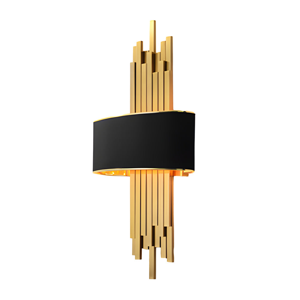 Postmodern Fabric Shade Wall Sconce Luxury Interior Iron Wall Light for Bedroom and Hallway